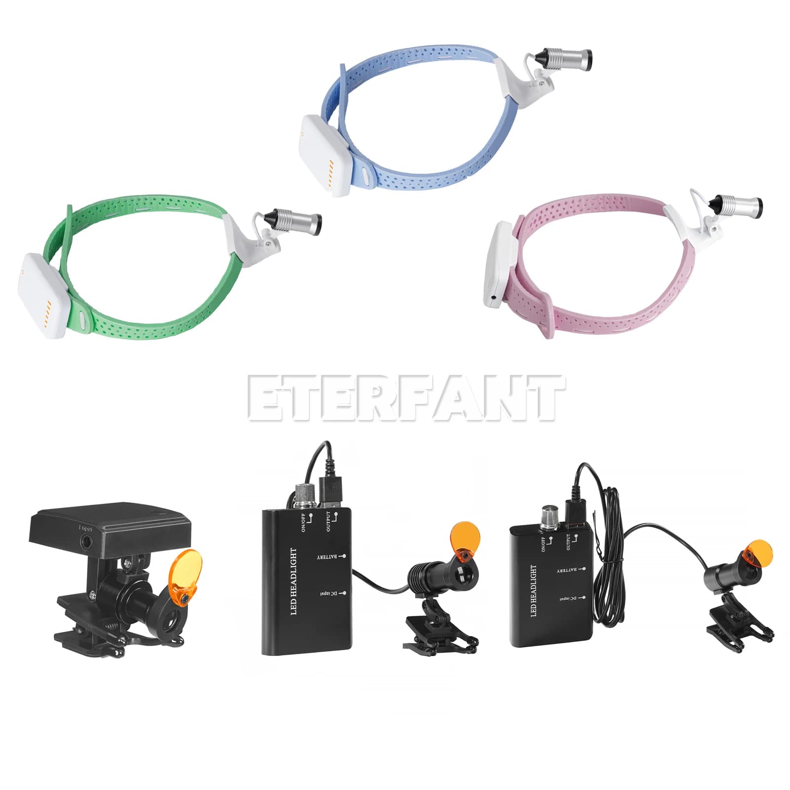Light Front Lamp for Dentists, 5W Medical Surgery Light with Metal Clip and Binocular Lens Filter
