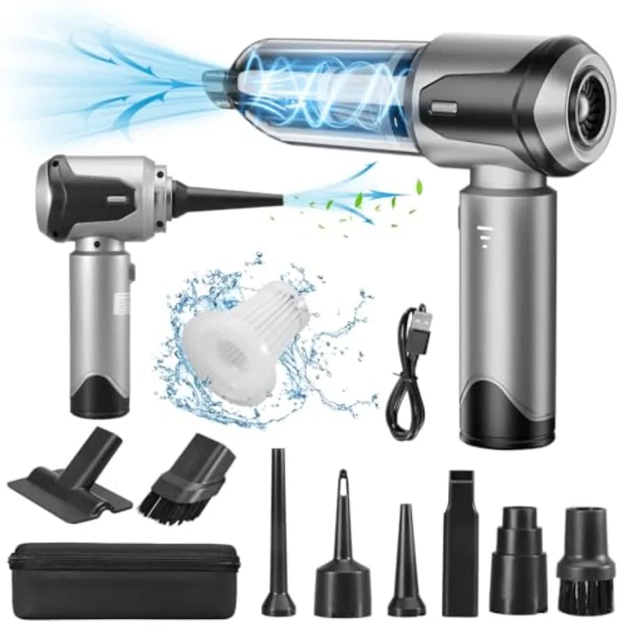 Aspirapolvere Portatile 22000Pa, Potente Aspirapolvere per Auto Senza Fili, Leggero Mini Aspiratore Ricaricabile Portatile