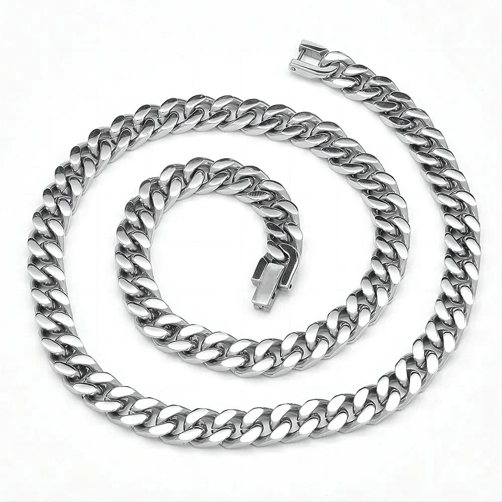 4/6/8/10mm Four-Side Chain Necklace 50-65cm Length Stainless Steel Men Women Waterproof Long Neck Jewelry Drop Shipping