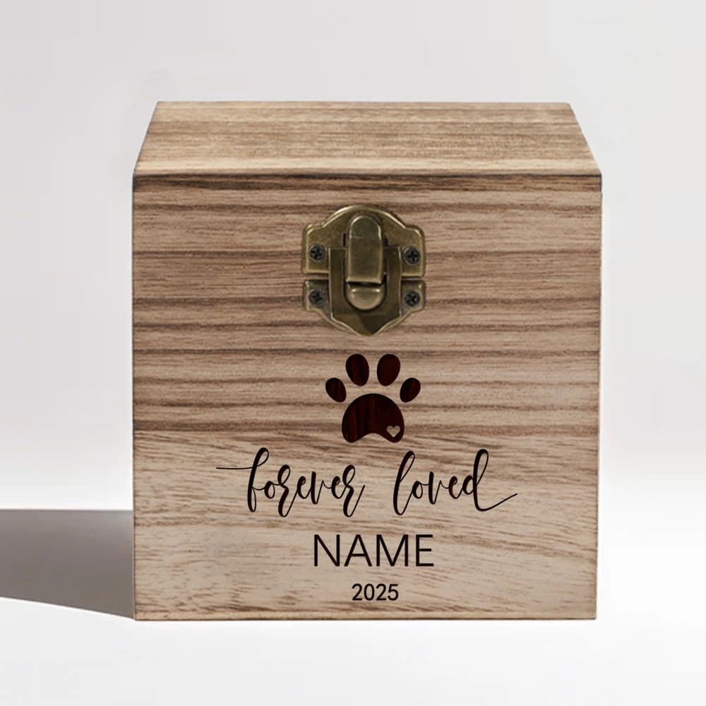 Pet Memorial Keepsake Box Dog Bereavement Gift Pet Keepsake Box Cat Dog Loss Gift Wood Memorial Urns Dog Ashes Keepsake