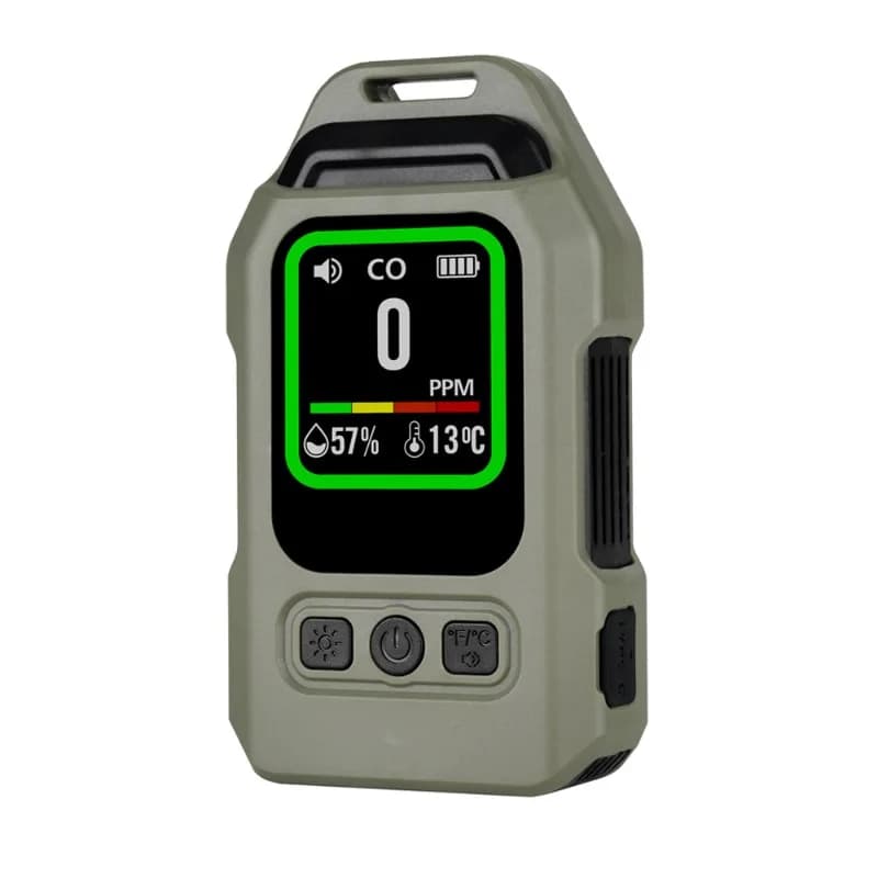 Rilevatore di Gas 4-in-1 per Esterni, Allarme Concentrazione Monossido di Carbonio, Lunga Autonomia, Attrazione Magnetica Posteriore