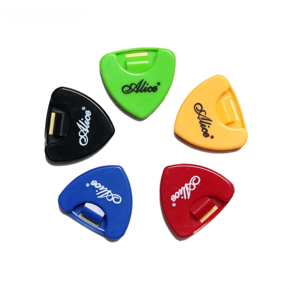 NUOVO durevole 10 pezzi Alice plastica plettri per chitarra supporto accessori custodia scatola parti elettriche acustiche all'ingrosso