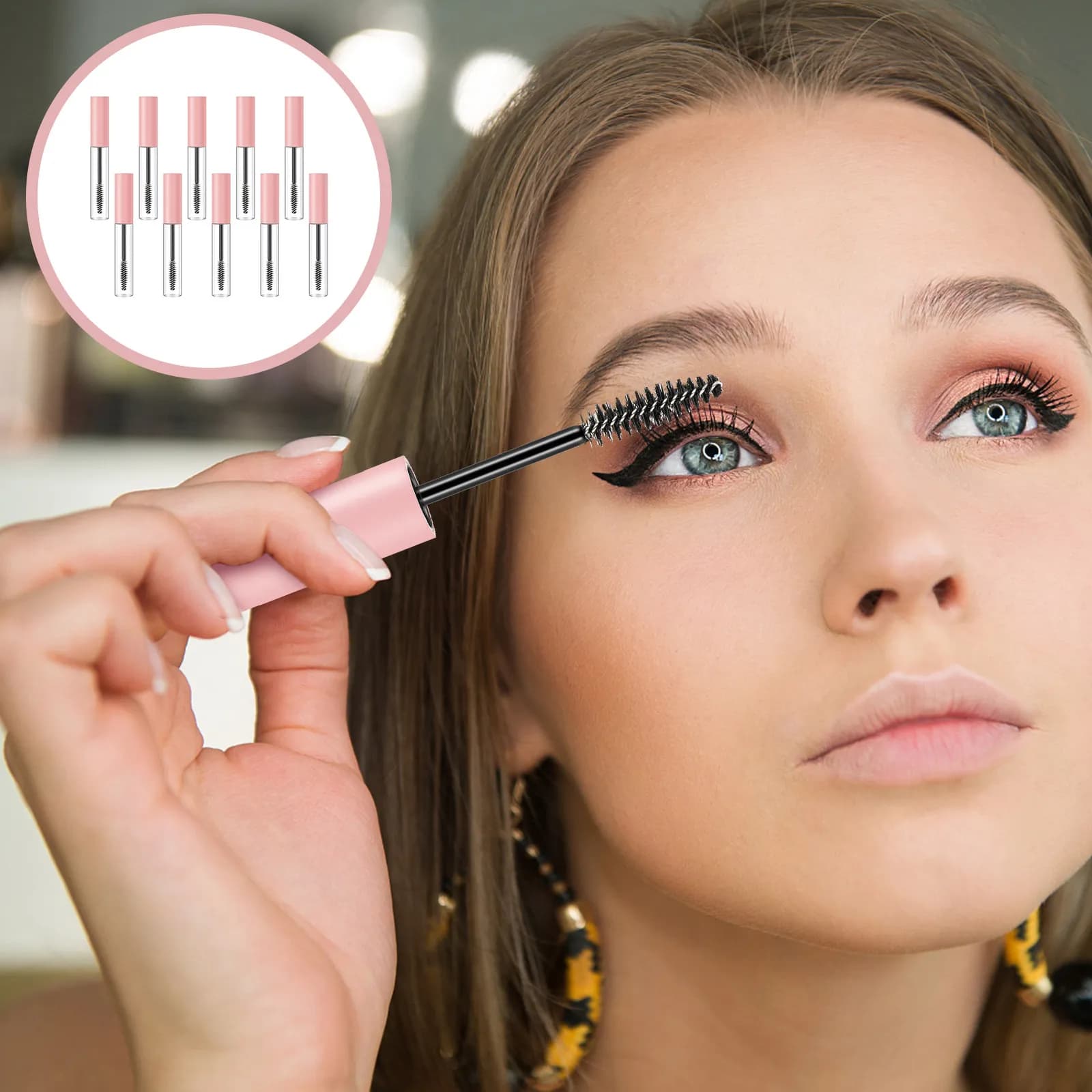 10Pcs Refillable Glue Bottle DIY Mascara Tube Transparent 10Ml Portable Empty Eyelash Cream Container Travel Reusable