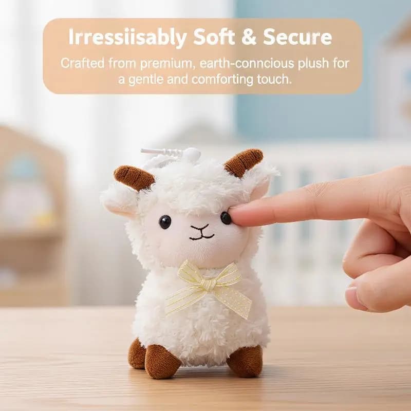 Cute Fluffy Plush Sheep Keychain Soft Texture Perfect For Backpack Decoration Birthday Gifts For Kids Animal Lovers