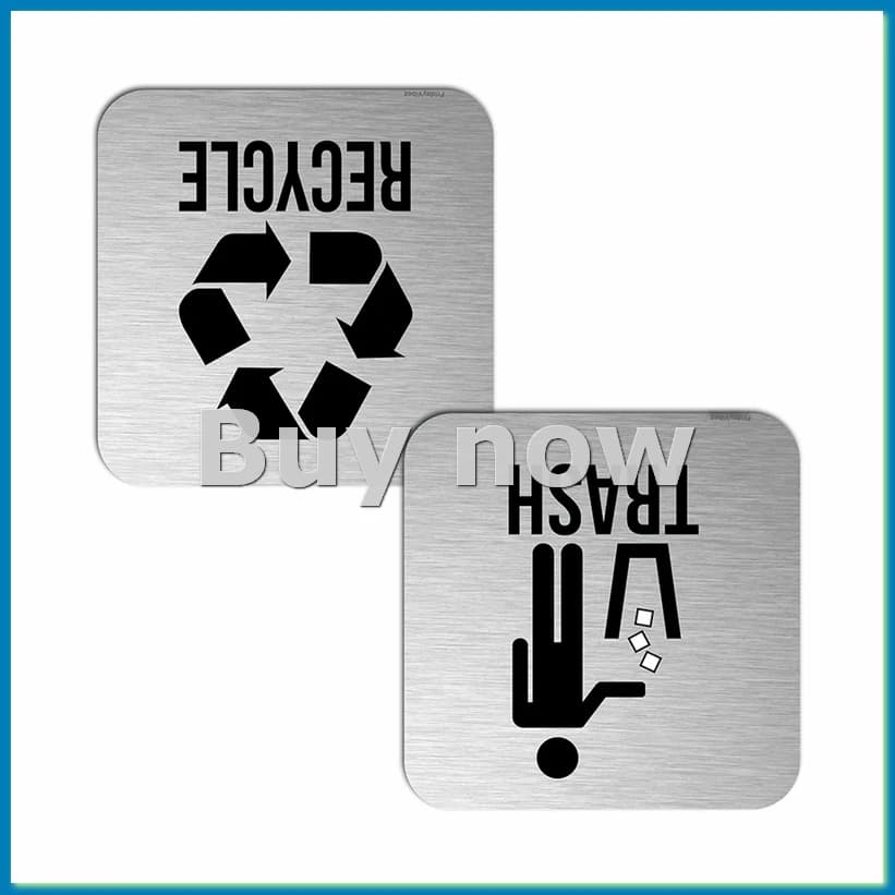 Reciclare e rifiuti per bidoni della spazzatura da cucina e contenitori per il riciclaggio, cestino per interni e riciclo combinato per bidoni della spazzatura Logo Symbol-ABHG