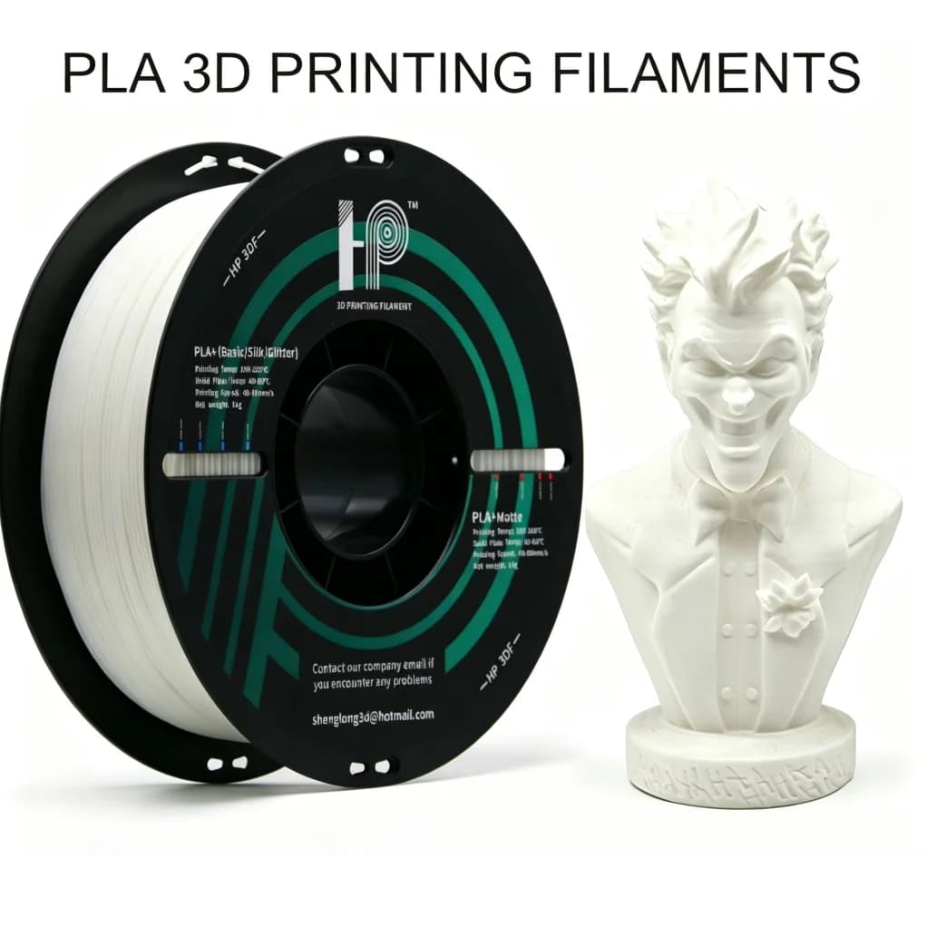 HP3DF 3D Printer PLA Filament,1.75 mm, accuracy +/- 0.02 mm, 1 kg spool (2.2 lbs),fits most FDM printers (Solid White)