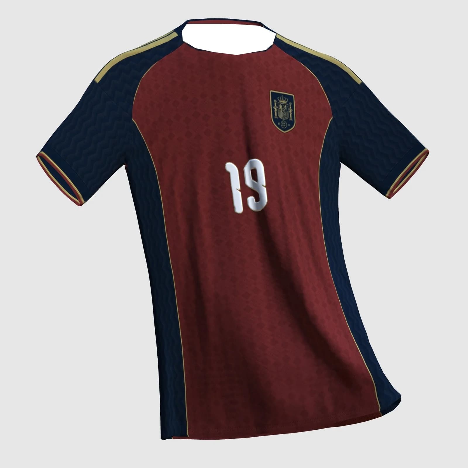 Spanish Color Blocking Fan Collection Homemade Concept Football Jersey 3D Printed Quick Drying Sports Training T-shirt for Men