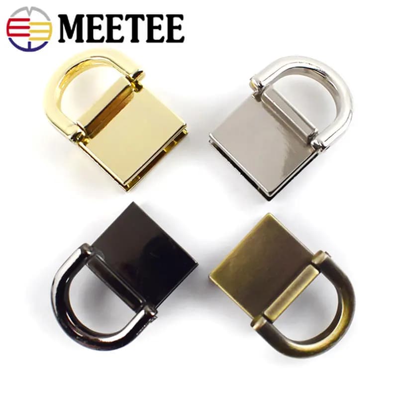 2/4 pezzi in metallo D anello borsa clip laterale fibbia connettore a vite chiusura borsa tracolla gancio borsa in pelle cintura accessori hardware fai da te