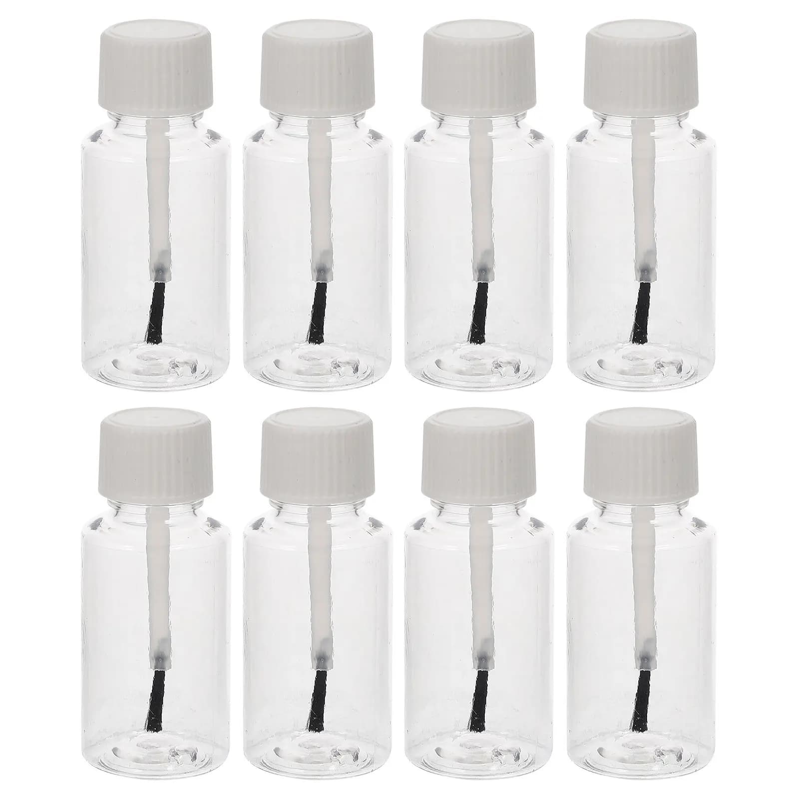8Pcs Empty Nail Polish Bottles Small Refillable Brush Design Leak Proof Lightweight Manicure Bottles Essential Oil Storage