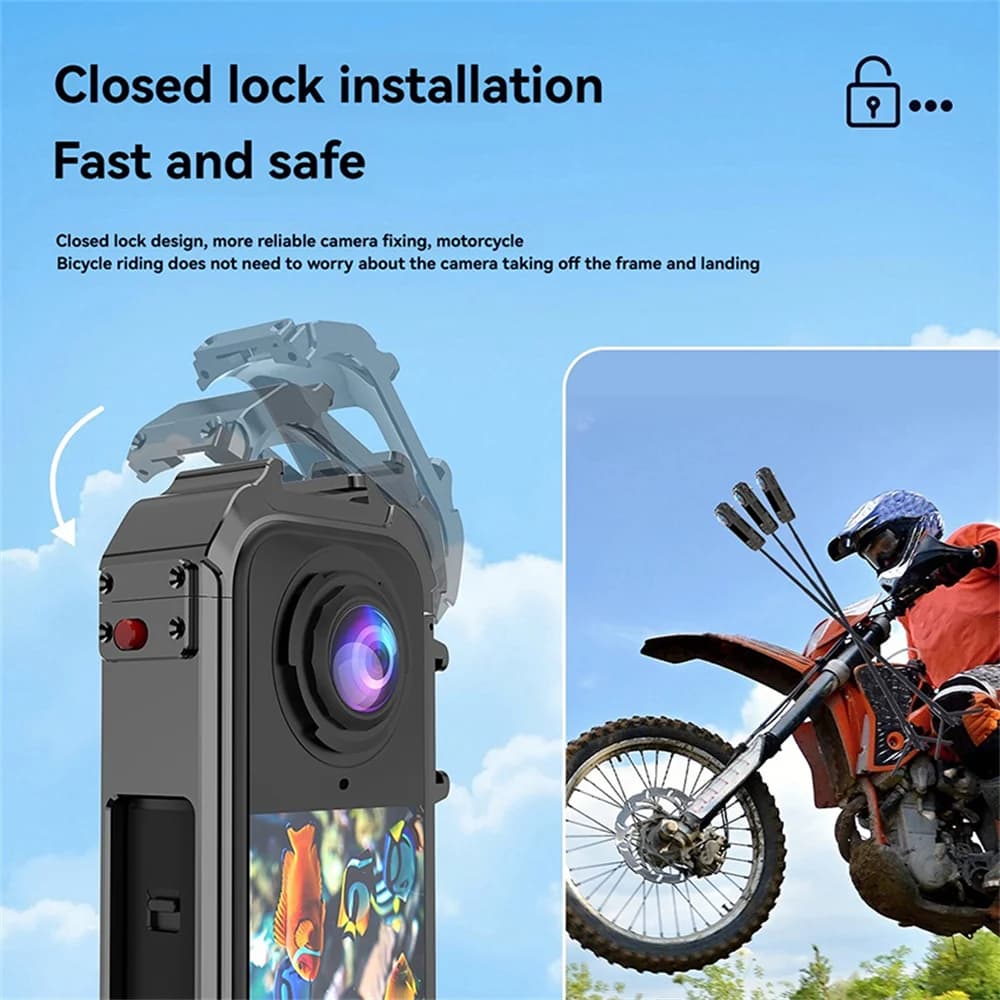 Magnetic quick release metal shock absorber cage protective frame accessories for Insta360 X4air