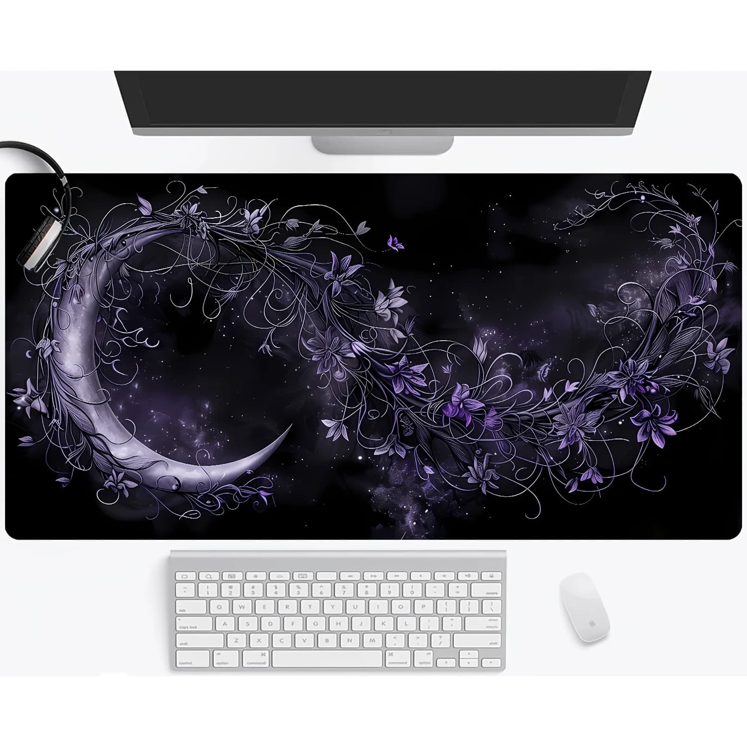 Tappetino Professionale per Mouse da Gaming, Superficie in Tessuto Liscio, Base Antiscivolo in Gomma per Computer, PC, Laptop, Tastiera e Lavoro