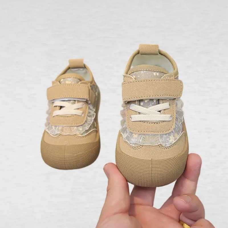 Scarpe da asilo primaverili e autunnali per bambini e bambine, scarpe in tela traspiranti, scarpe con suola morbida antiscivolo per l'asilo.