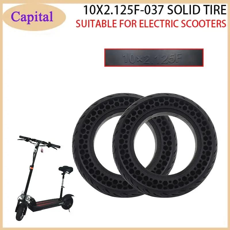 10 Inch 10*2.125F Honeycomb Tire For HX X6 X7 X8 Electric Scooter Anti-puncture Explosion-proof Shock-absorbing Solid Tyre Part