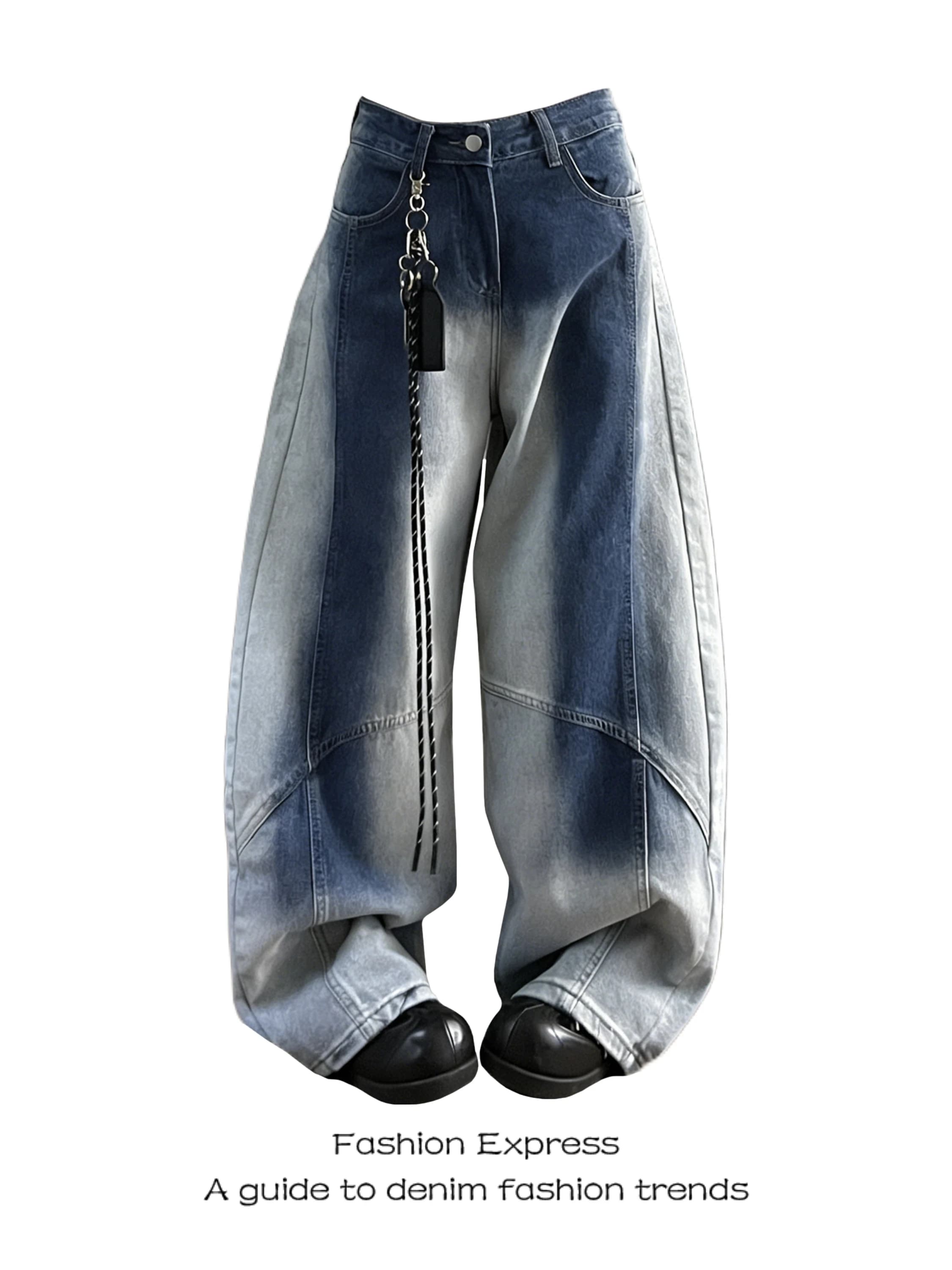 High Waist Wide Leg Denim Jeans Women's 2026 New Dyed Design CleanFit Sexy Knife Casual Style Four Seasons Universal