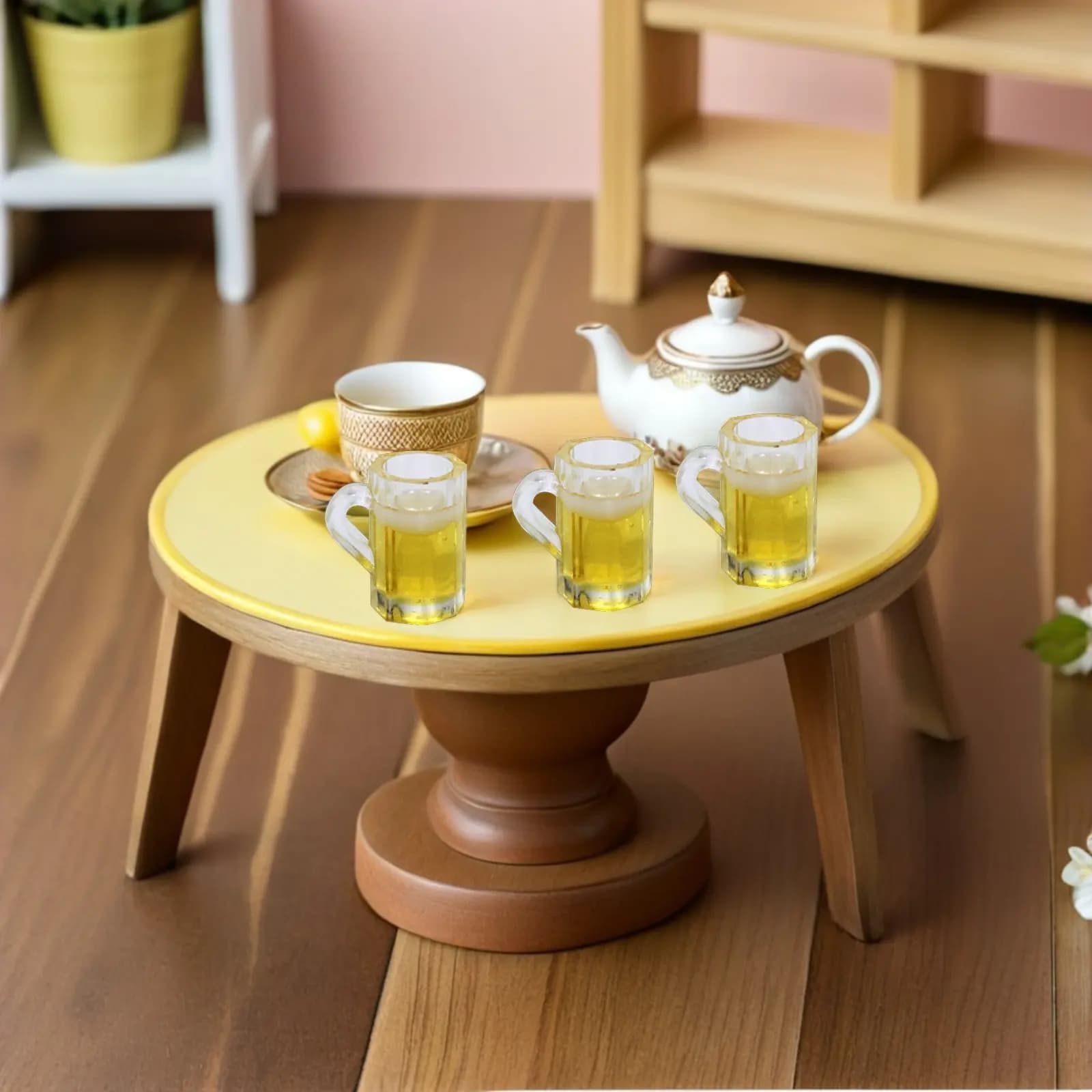10 Pezzi Mini Bicchieri da Birra in Miniatura, Decorazioni Raffinate per la Casa, Tazze da Birra Decorative in Miniatura per Micro Paesaggi e Decorazioni da Scrivania