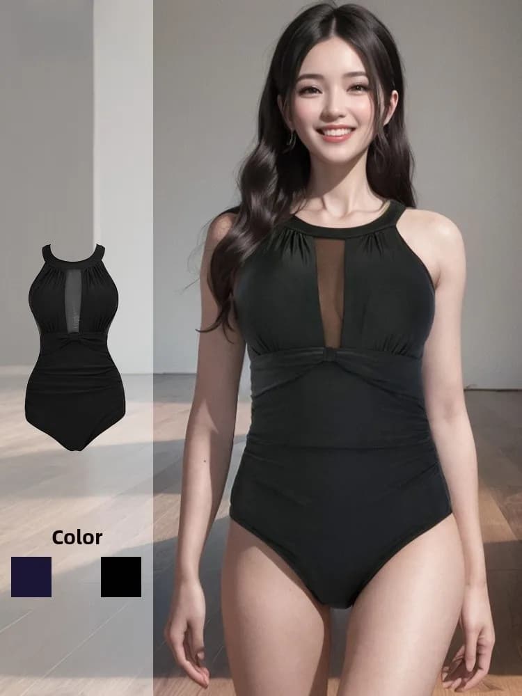 Costume da bagno intero sexy da donna, termico, taglie forti, che nasconde la pancia, snellente, di alta gamma