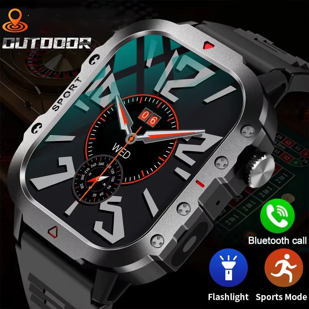 New Smartwatch 2026 for Open Sports, Fitness Tracker, Health Monitoring, 2.01 Inch Display, Bluetooth Flash Support and Calls