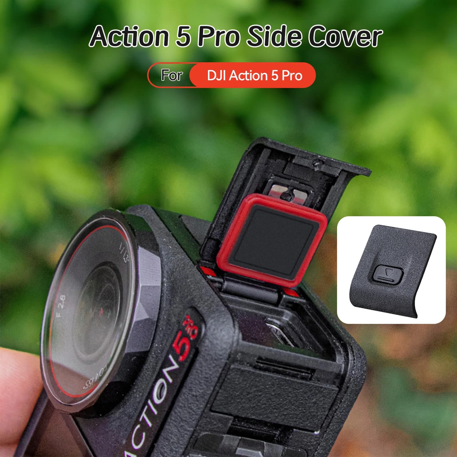 Copertura USB-C e copertura protettiva per scheda MicroSD per DJI Action 5 Pro/4/3, tappo protettivo impermeabile e antipolvere