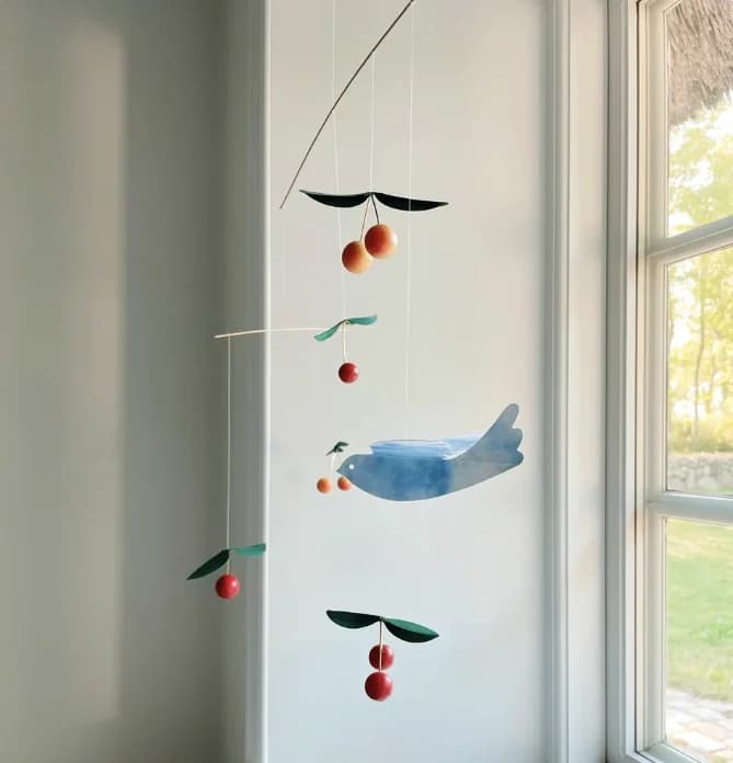 Cherry Pigeon Wind Chimes Living Room Window Side Hanging Decorations Bedroom Toys Children Furniture Decorative Accessories