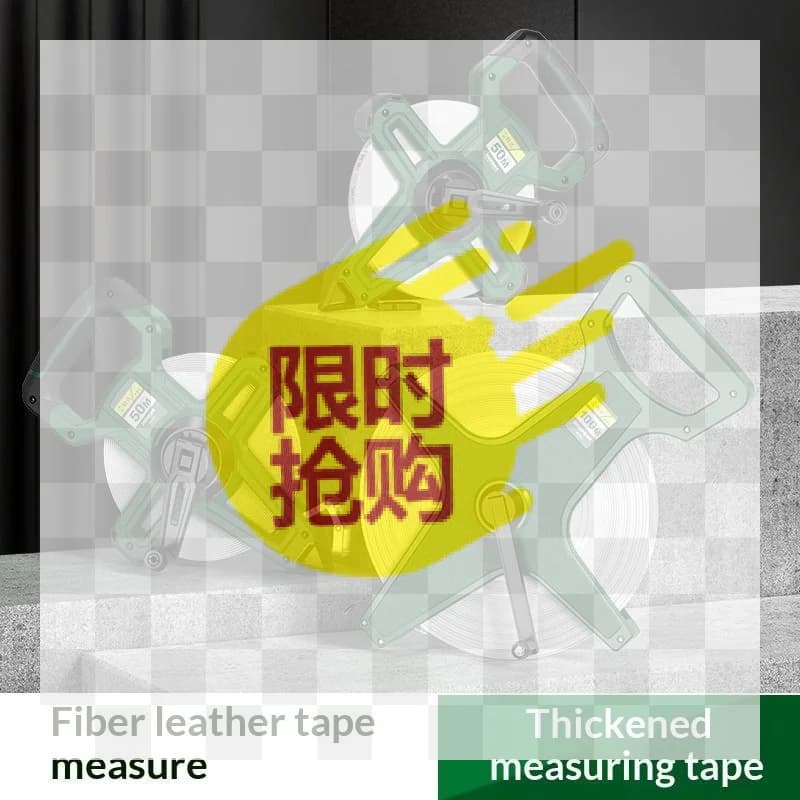 30m/50m/100m Portable Fiber Tape Metric Scale Soft Steel Lengthen Ruler Belt Measure Pull Smooth For Construction Site Surveying