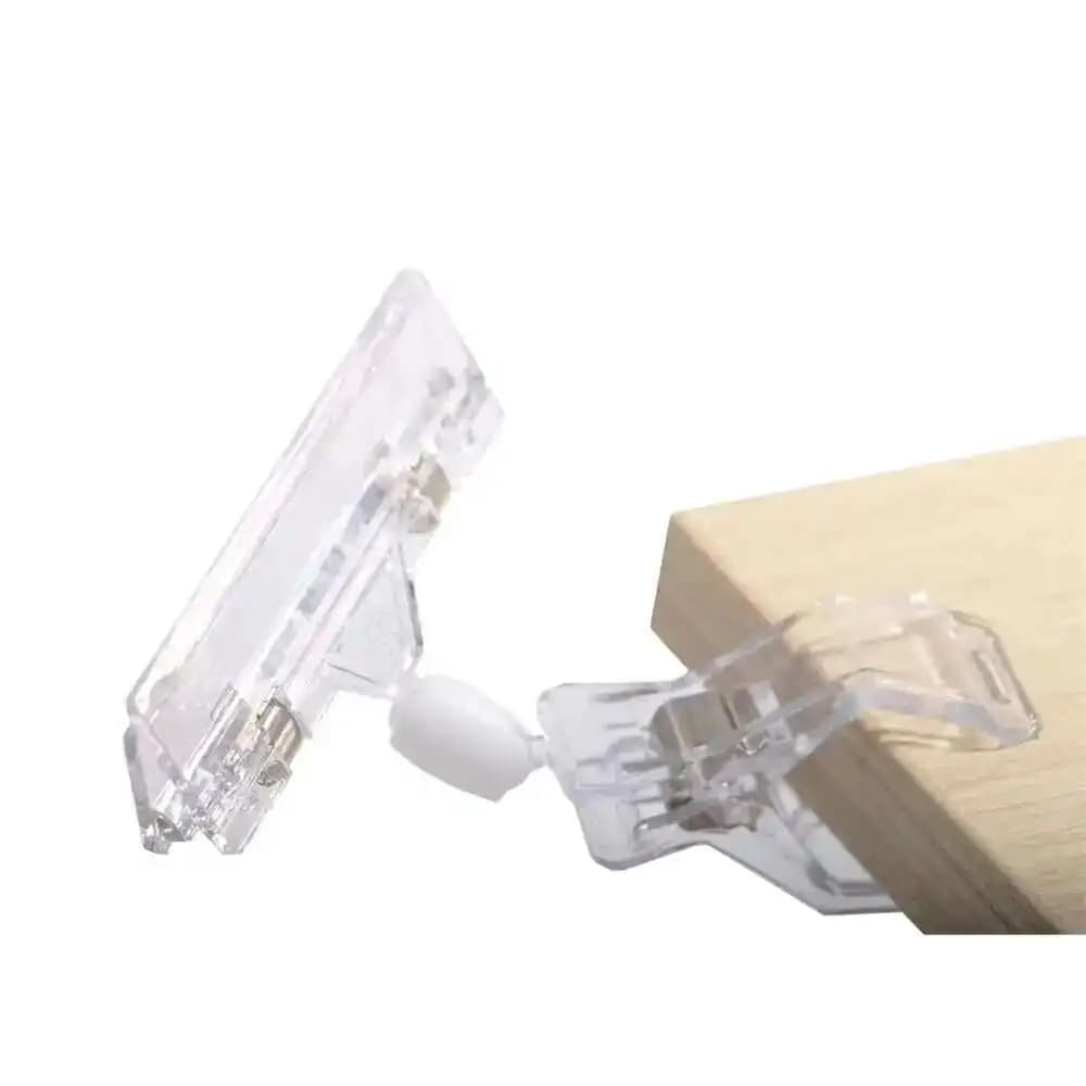 Supporti per clip promozionali per etichette per prezzi con cartello in plastica trasparente pop nel supermercato al dettaglio Clip per foto porta etichette 8x11 cm