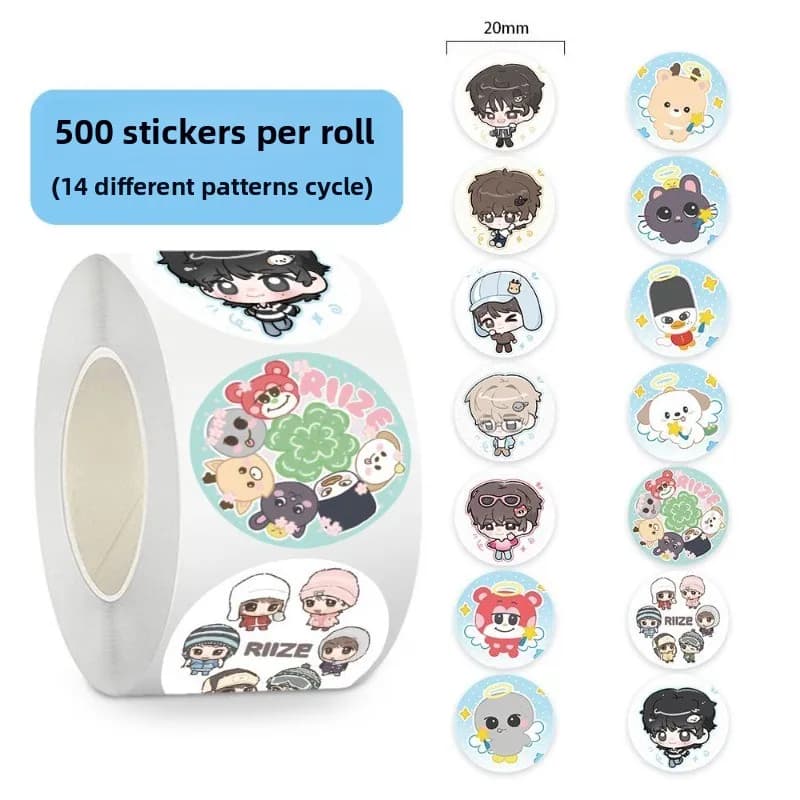 RIIZES Roll Stickers Self‑Adhesive Washi Sticker Rolls Decor Decals for Journal Scrapbook Notebook Phone Laptop DIY Craft Daily