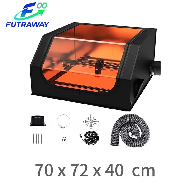 Protective Cover Retardant and Dustproof for 3D Printer and Laser Engraver Original 70x72x40CM with Shoe Fan and Shoe Tube