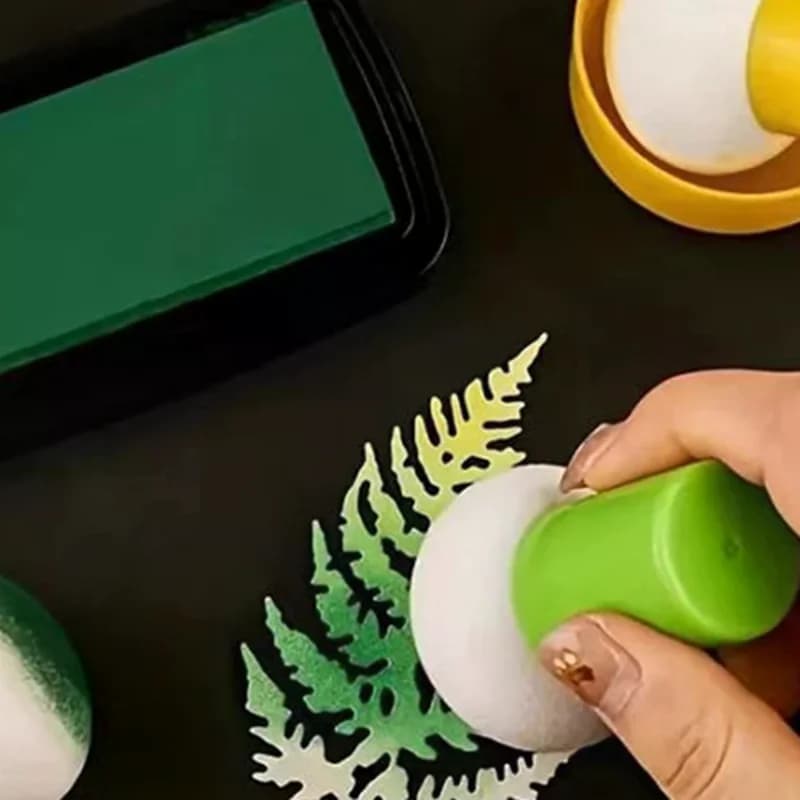 6pcs Colorful Stencil Brush Set With Handles Ink Applicator For Scrapbooking Card Making Arts Crafts Wet Dry Gourd Sponge DIY