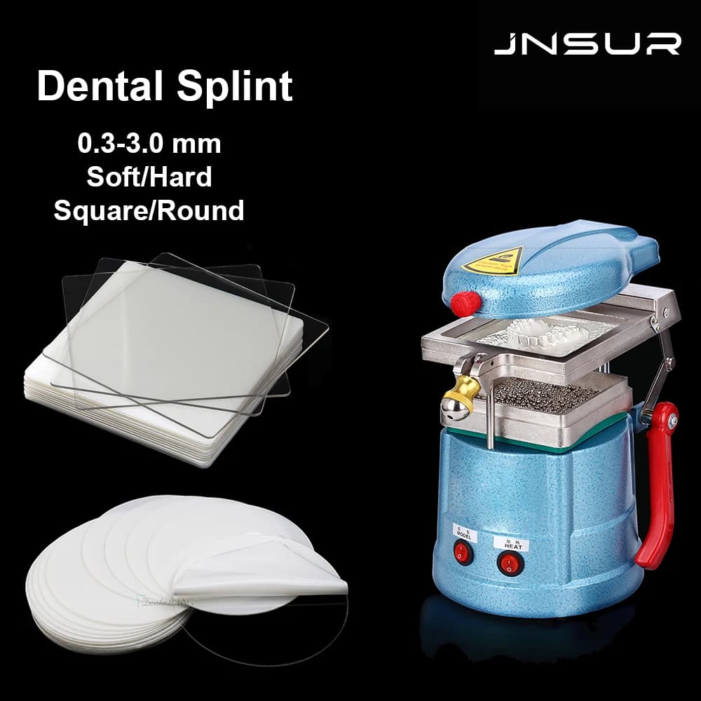 0.5-3.0mm Dentale Orthodontic Steak Vacuum Durum/Morbido Thermoforming Material Square/Round Empty Forming Protests Dentesi