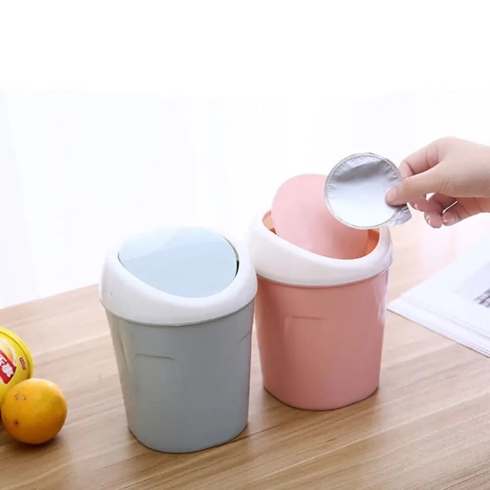 Mini pattumiera creativa copertura altalena cestino in plastica piccola pattumiera camera da letto bagno ufficio dormitori