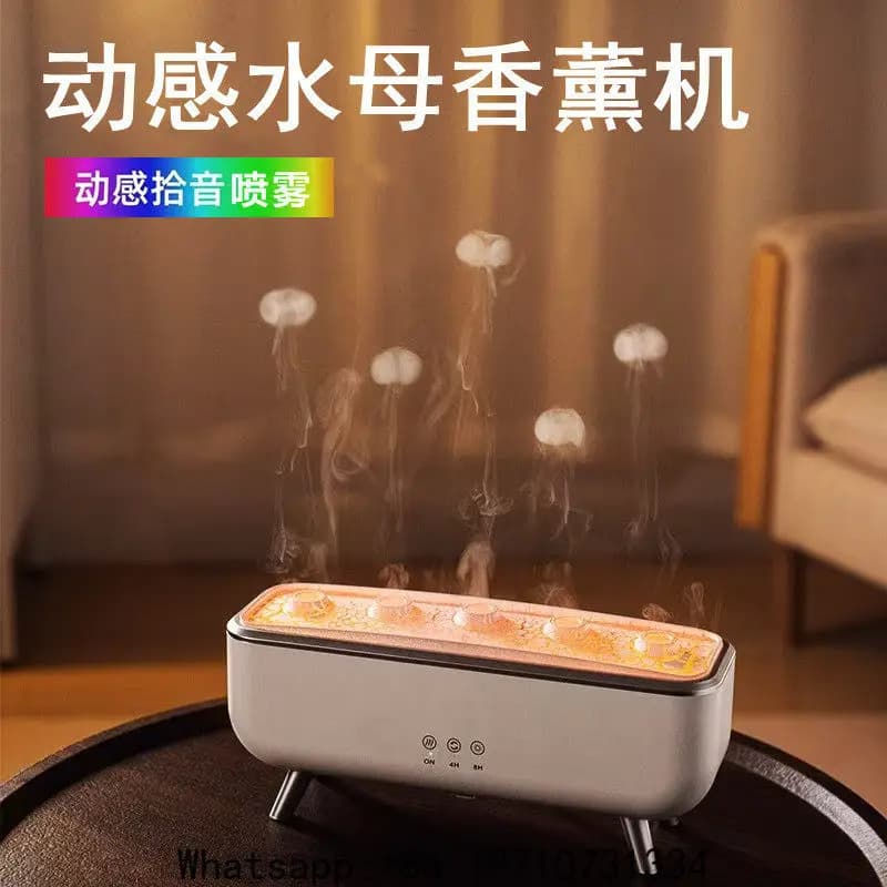 Umidificatore d'Aria Dinamico a Forma di Medusa con Anello di Fumo e Controllo Vocale