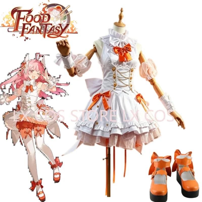 Food Fantasy Shrimp Dumpling Har Gow‌ Cosplay Costume Accessories Dress Halloween Costumes Custom Size
