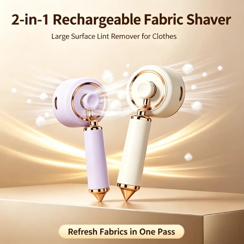 Clothes Pill Trimmer Portable 2In1 Rechargeable Large Surface Lint Remover Fabric Shaver