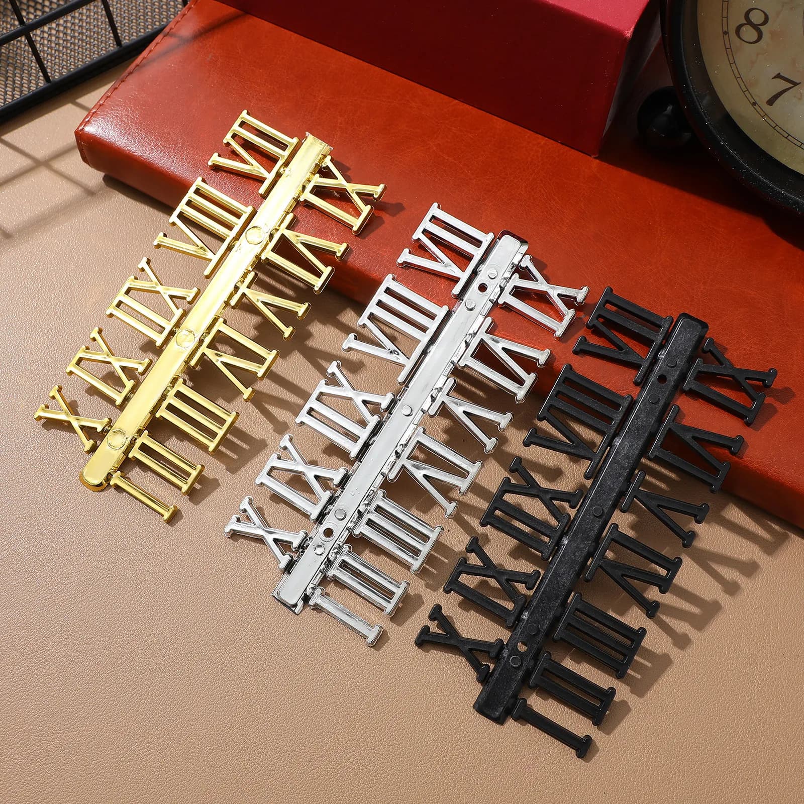 Kit of 18 Numbers for Clock, Fa-da-Te Spare Parts with Arabic and Roman Numbers for Wall Clocks, Home and Office Decoration