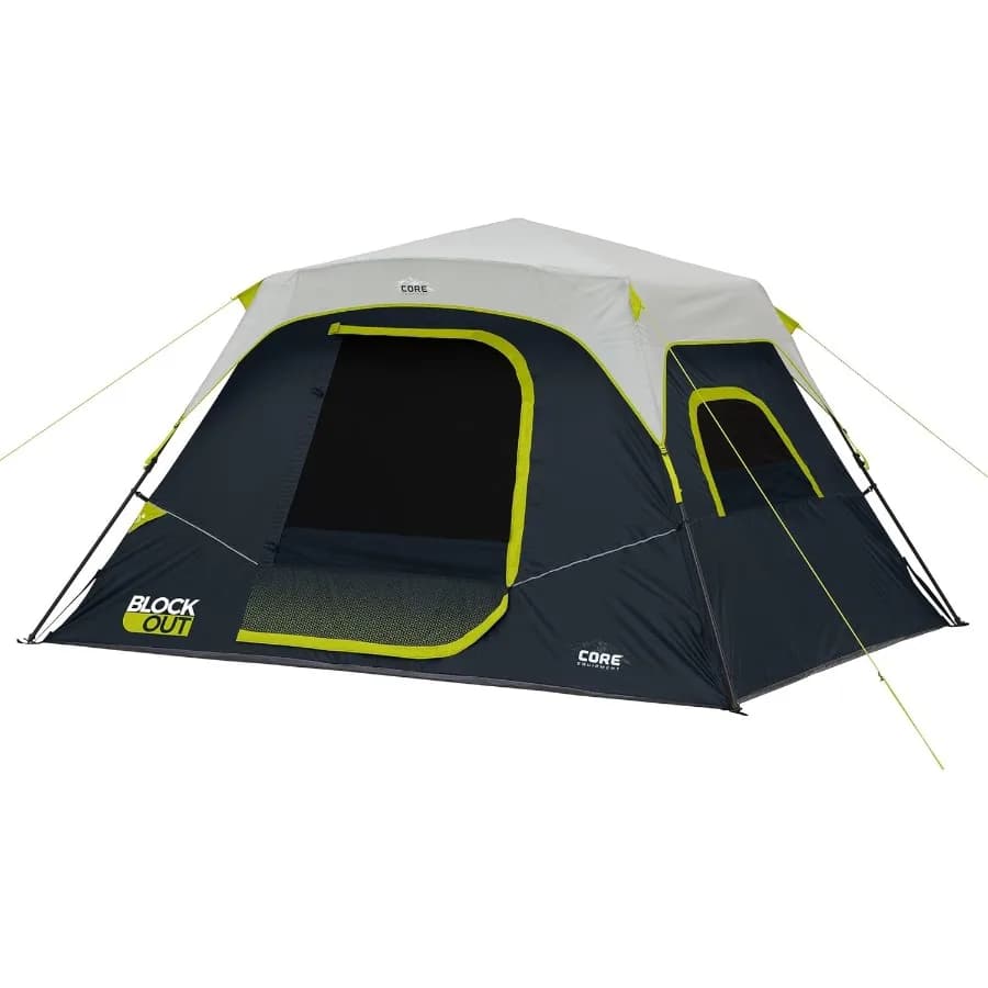 Tenda cabina oscurante istantanea per campeggio all'aperto di grandi famiglie con installazione rapida e design della stanza oscura Include spazio di archiviazione integrato