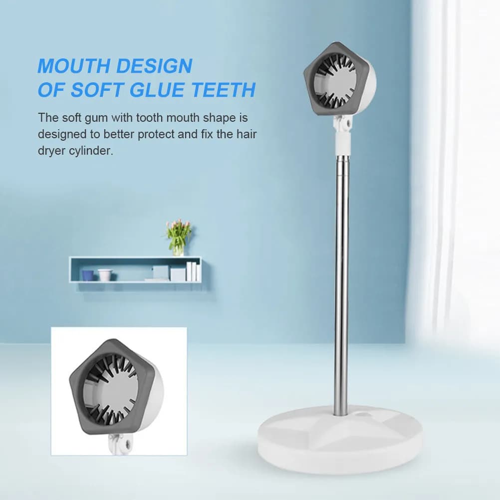 Hair Dryer Holder Stainless Steel Stable Base Hands Free Hair Dryer Stand Rack for Pet Grooming Home Use Hairdryer Holders