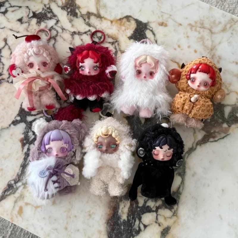 Nuova scatola cieca Popmart autentica ufficiale Skullpanda Sleepless Series Theatre Mystery Box Ciondolo in peluche in vinile Regali di Halloween