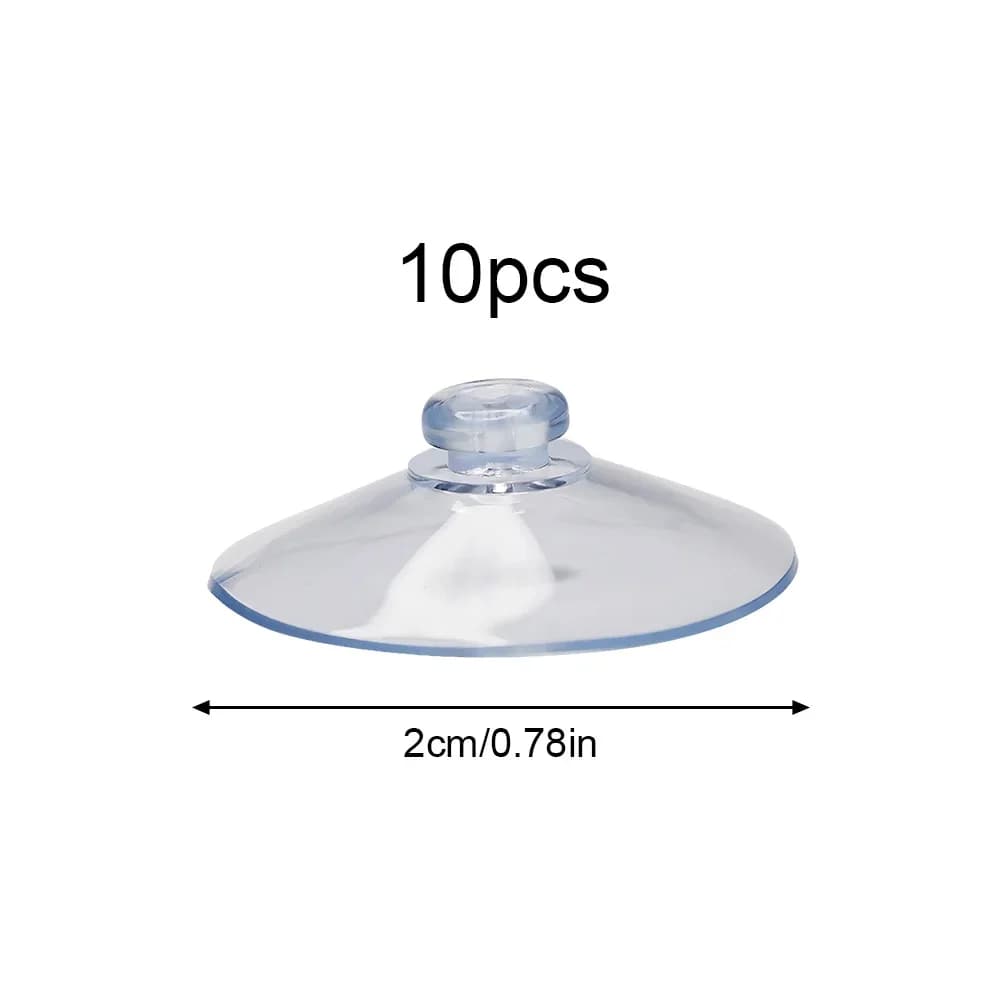 10X Ganci in PVC Ventosa in PVC 20mm/25mm/40mm Ganci da cucina Ventose in gomma Ventose da parete Bagno Accessorio in plastica trasparente