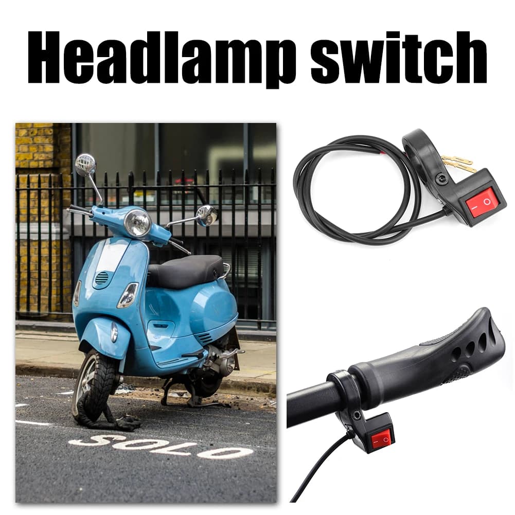 Motorcycle Headlight Modified Switch Moto Modification Parts OFF Push Button Light Switches for Electric Bike
