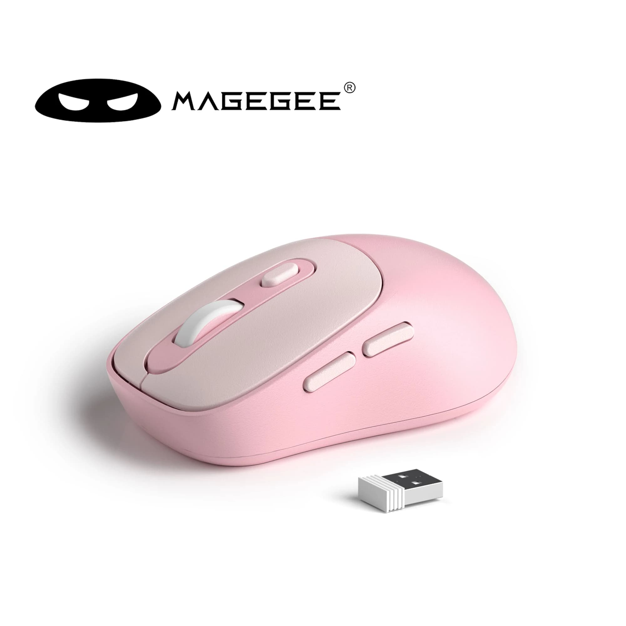 Mouse wireless MageGee Connessione USB da 2,4 Ghz, legnazione automatica per risparmiare energia, adatto per desktop portatile da ufficio da gioco