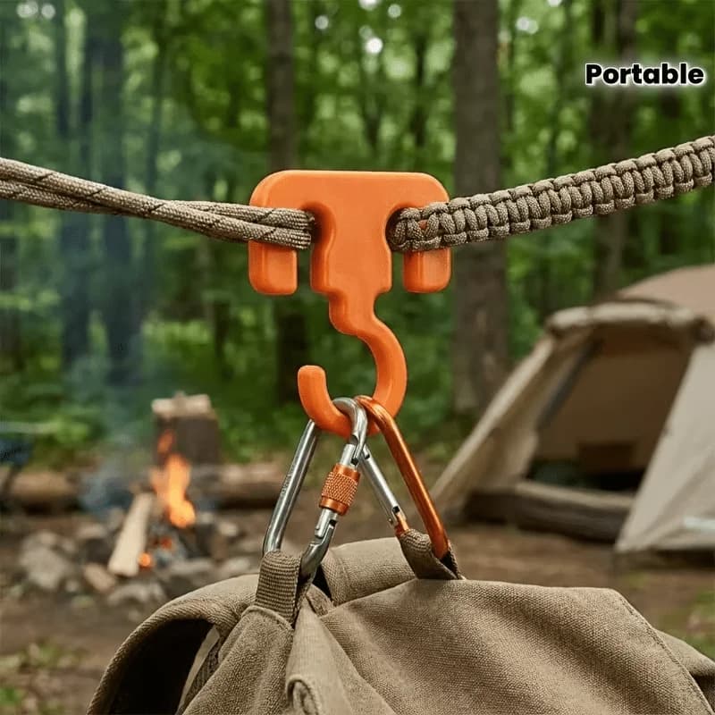 3-Pack Portable Rope Buckle Hook, Tent Canopy Guyline Clip, Suitable for Camping, Hiking, and Home Use As A Multi-Functional