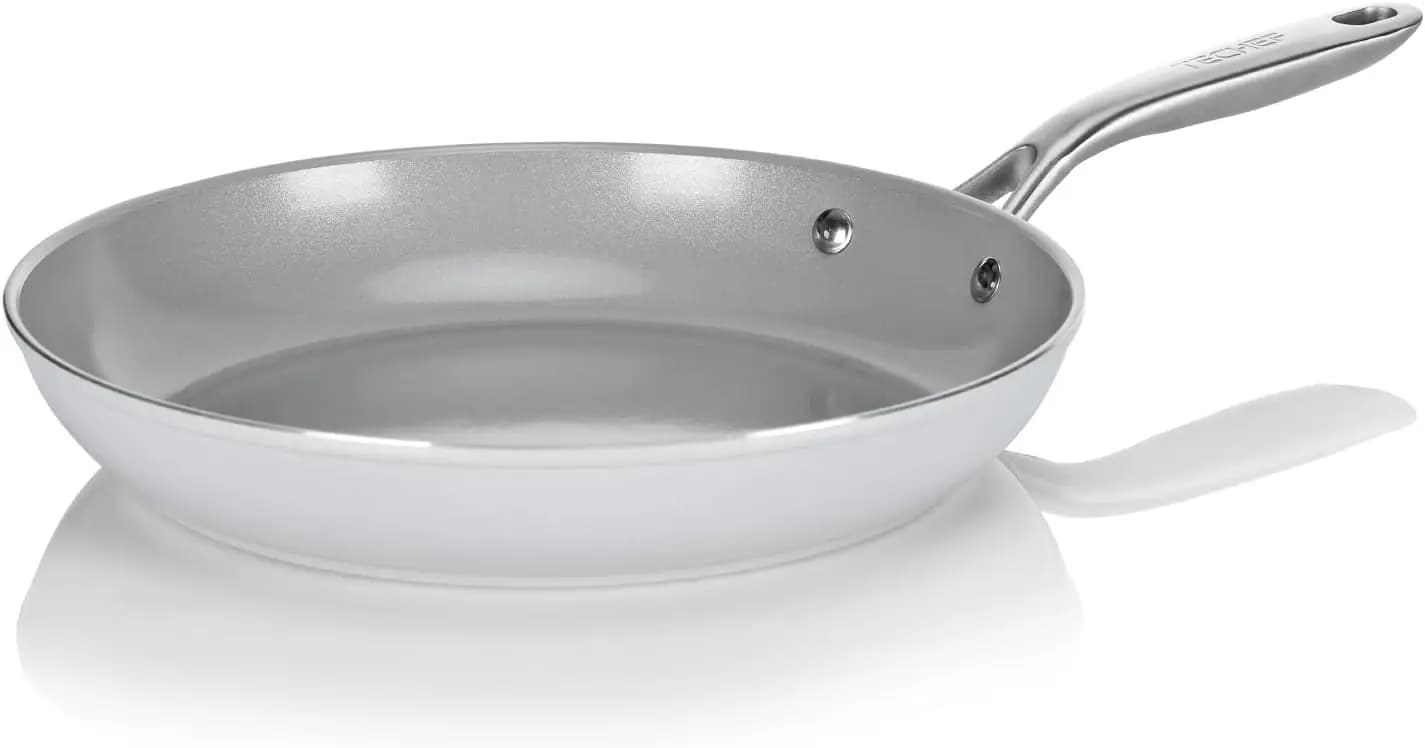 Ceramics, Fitted with Oven and Dishwasher, Compatible with Induction, with Stainless Steel Handle, Manufactured in Korea (30 cm)