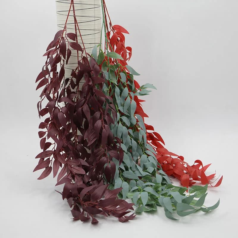 5 pezzi di foglie di salice artificiale pianta in rattan decorazione da appendere alla parete soffitto di nozze sfondo piante finte vite decorazioni natalizie per la casa