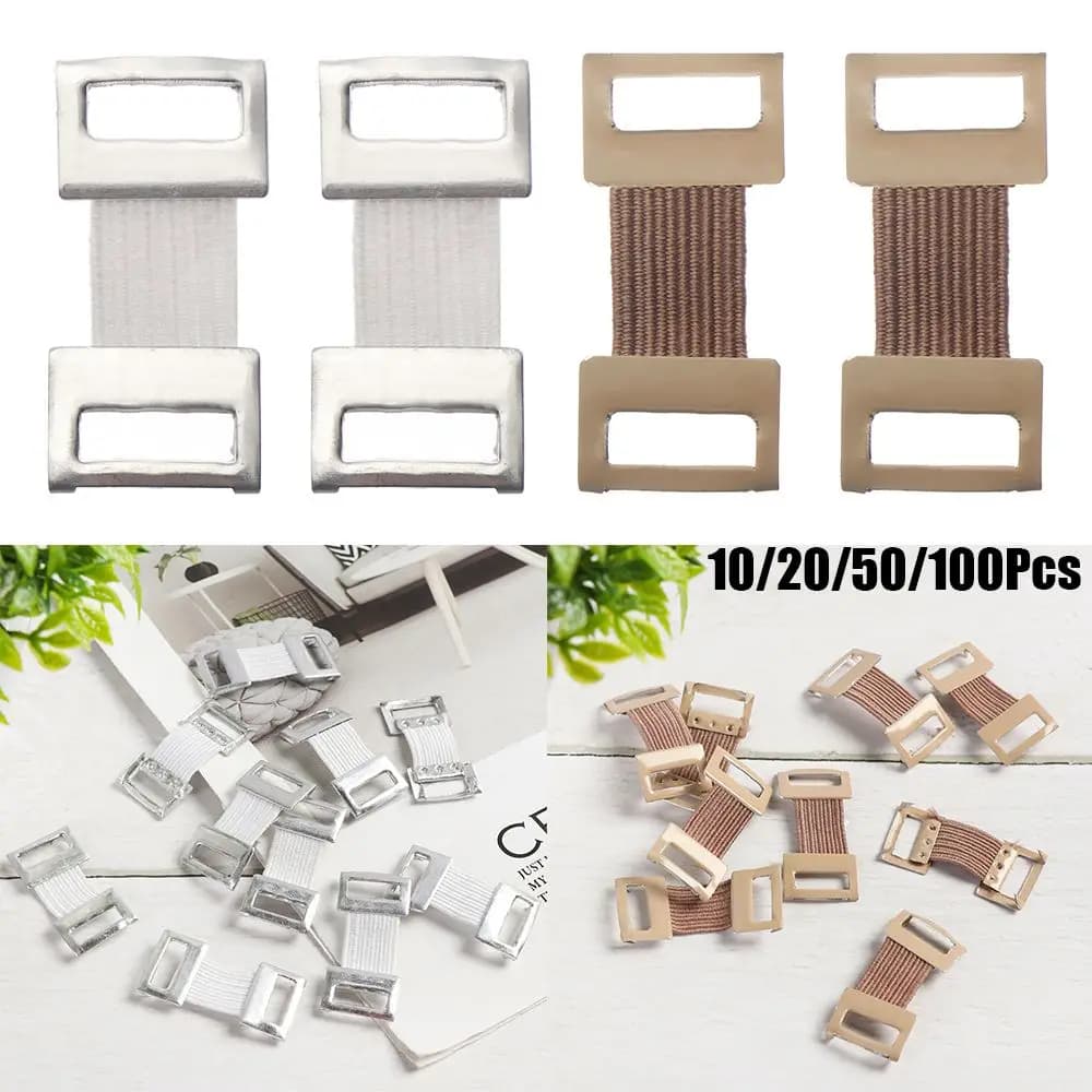 White/Coffee Color Hooks First Aid Kit Elastic Bandages Wrap Bandage Clips Replacement Stretch Metal Clip Fixation Clamps