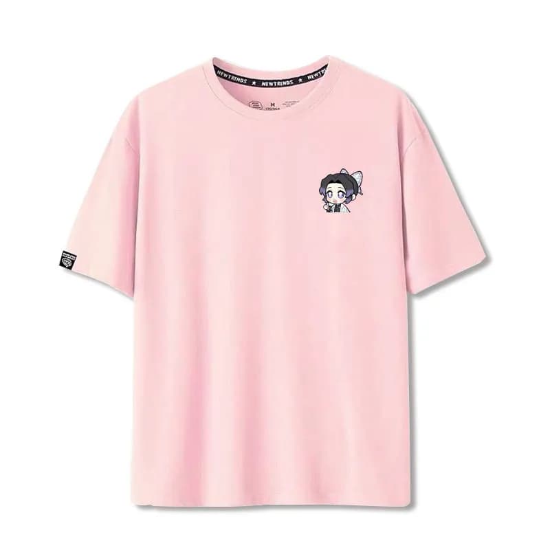 T-shirt con stampa anime di Ghost Killing Blade Q Version Head Cartoon Pattern, per uomo e donna, nuova moda.
