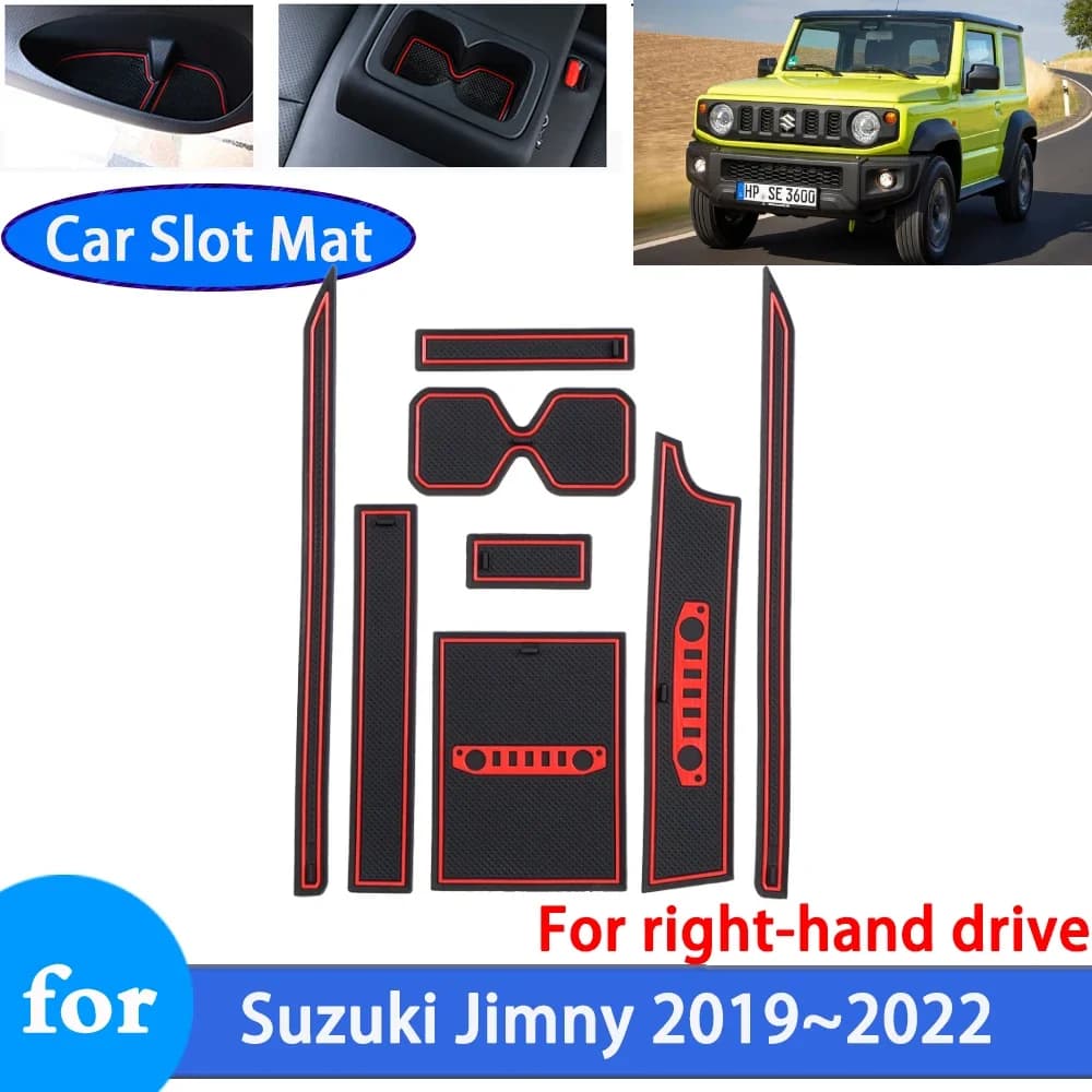 Tappetino antiscivolo per cancello con guida a destra per Suzuki Jimny JB64W JB74W 2019 2020 2021 2022 accessori interni per auto tappetini antiscivolo