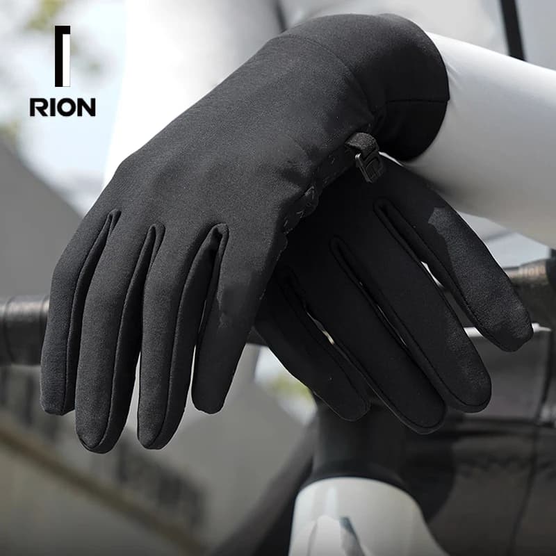 Guanti da ciclismo invernali da uomo Guanti Ouchscreen con dita intere Guanti da bicicletta sportivi all'aria aperta antiscivolo caldi e antivento
