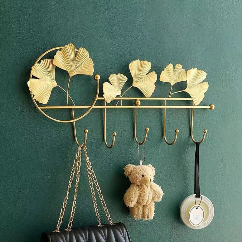 Iron Coat Racks No Drill Luxury Clothes Rack Handmade Baking Paint Entrance Clothes Hangers Indoor Decoration Habiliment Shelf