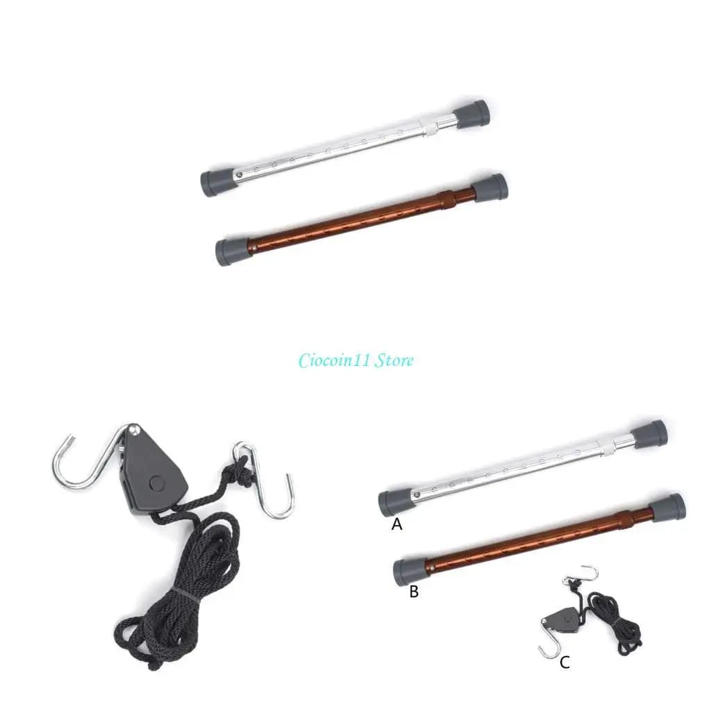Y1UB traction bar, adjustable car port support bar from 45 to 75 mounted without unslip screws,