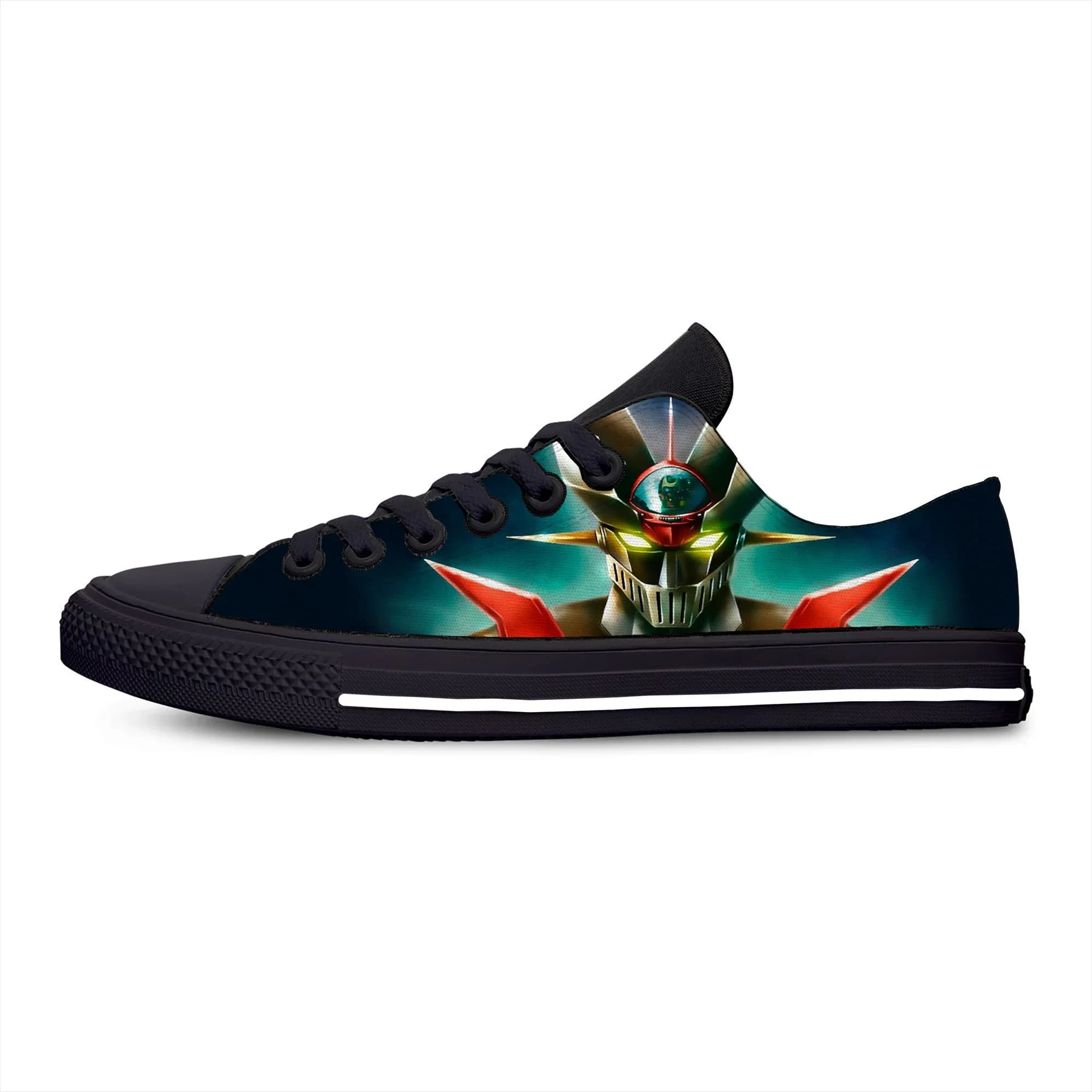 Z Anime Japanese Cartoon Manga Comic Mazinger Cool Casual Fabric Shoes Low Top Light Breathable 3D Print Women Sneakers